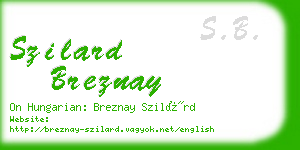 szilard breznay business card